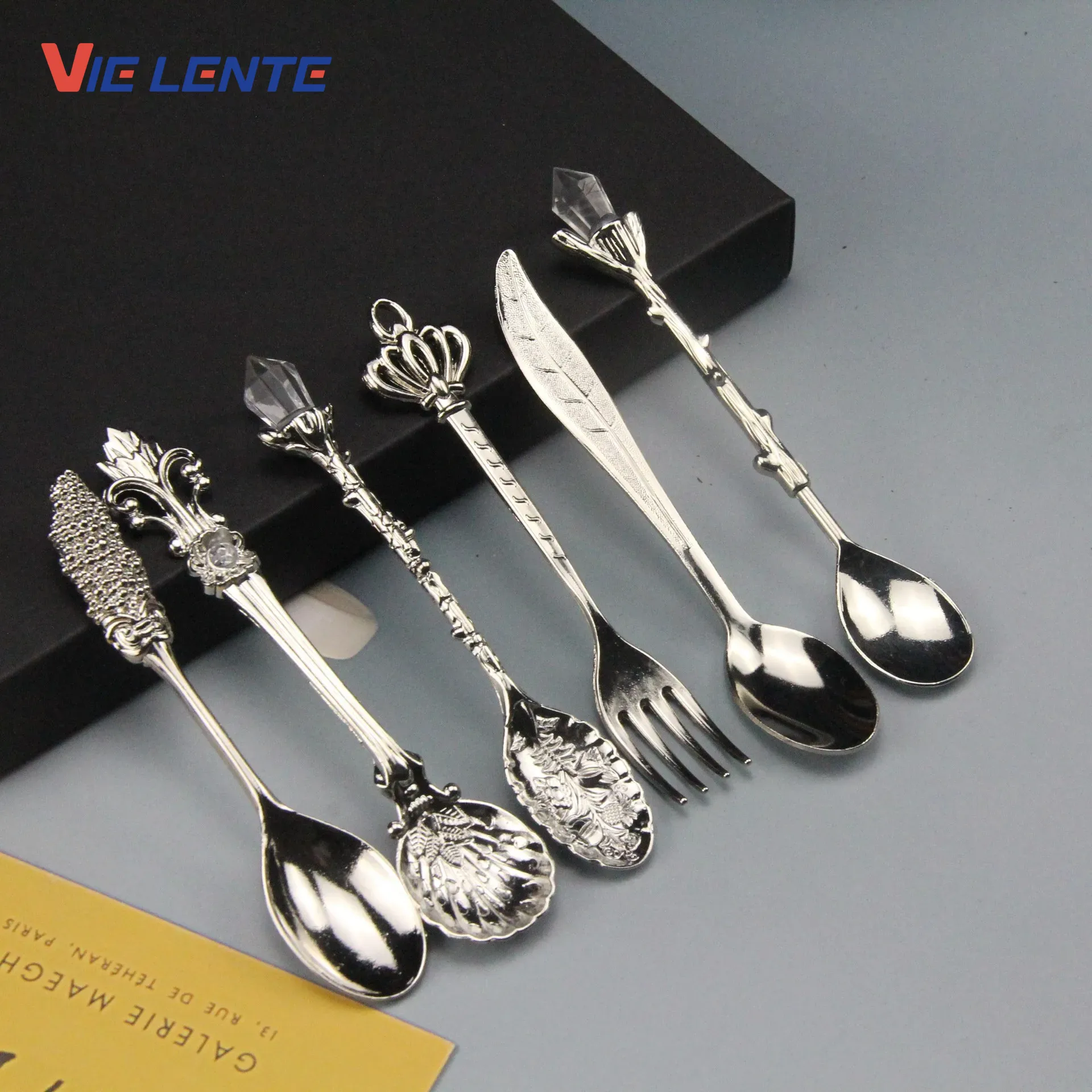 Vintage Collectible Spoons - 6pcs 세트 아이스크림 스푼 잼 스푼