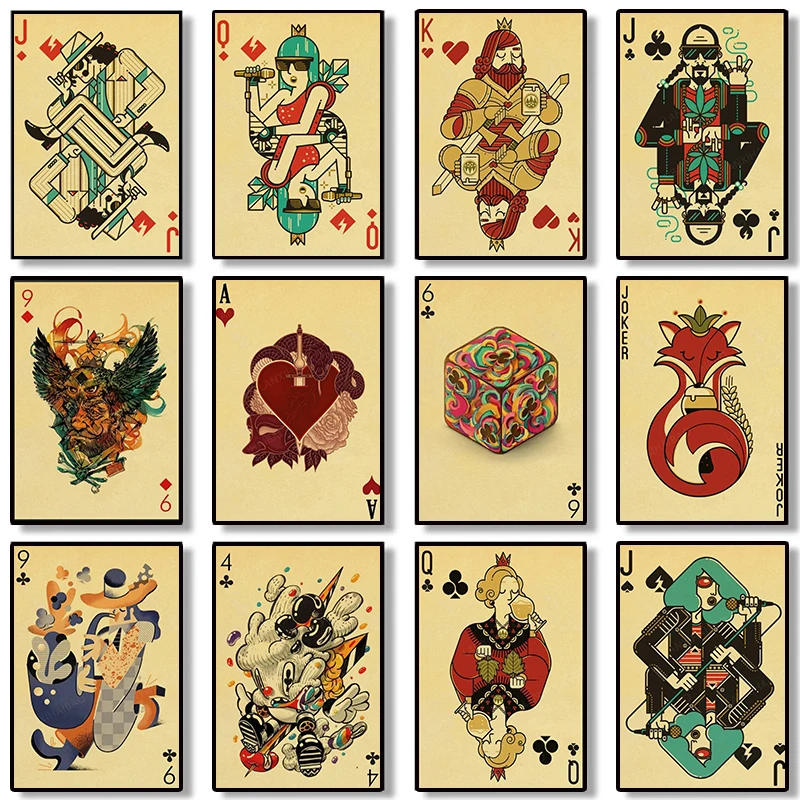 Vintage Collectible Playing Cards - 노르딕 컬렉션 플레잉 카드 인용문 포스터