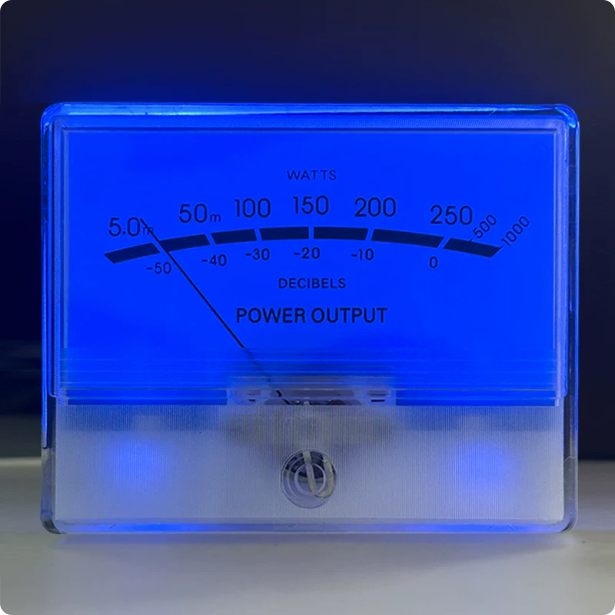 Analog Meter Gauge - TN-90 타입 블루 백라이트 VU 레벨