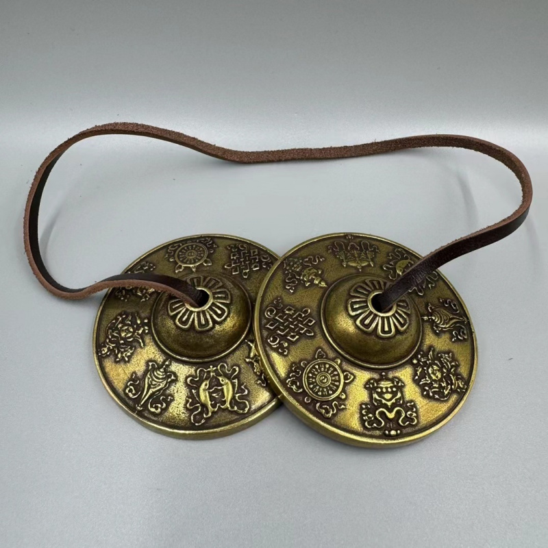 Vintage Collectible Bells - 황동 니보르, 더블 드래곤 티베트 여덟