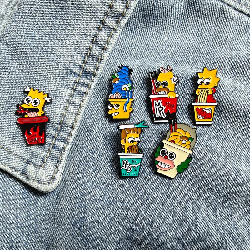 Vintage Items - 6pcs 세트 심슨 가족 귀여운 재미있는