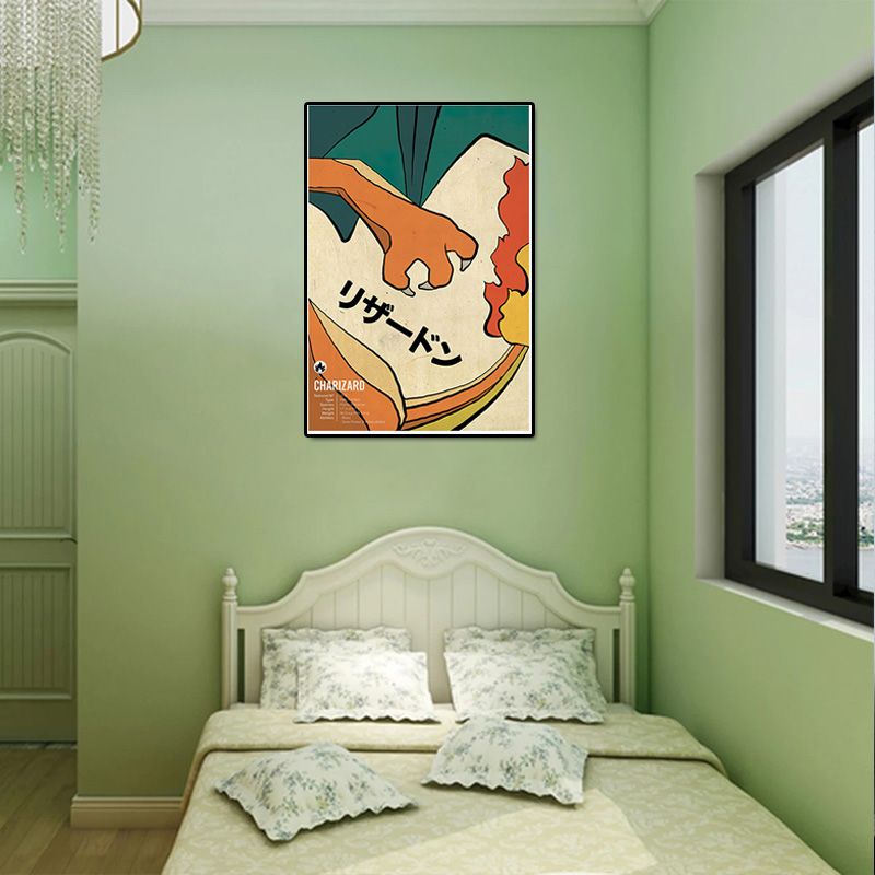 빈티지 포켓몬 애니메이션 그림 캔버스 회화 벽 장식 포 - Vintage Things Collection 리뷰 및 가격