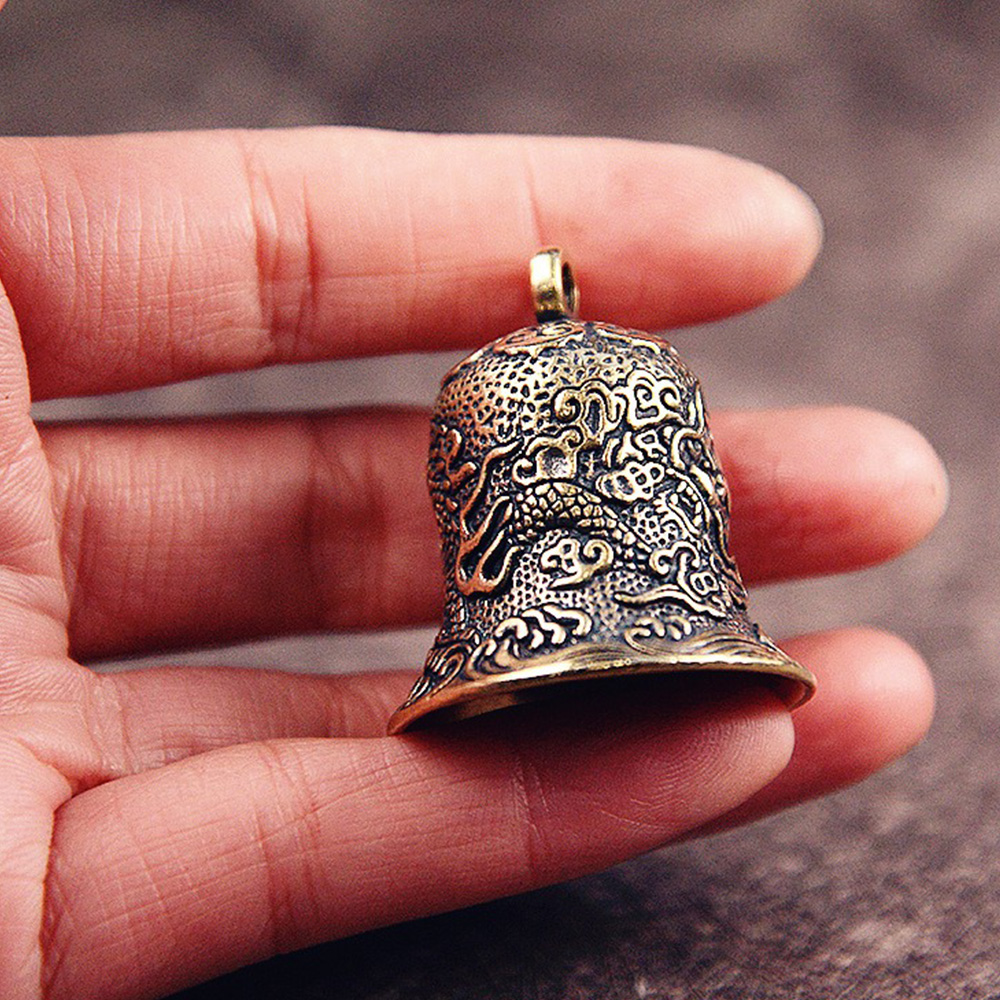 새로운 빈티지 황동 종 조각된 용 문양 정교한 공예품  - Vintage Collectible Bells 리뷰 및 가격