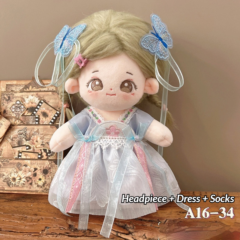 중국 스타일 Hanfu 인형 복장 20cm 면화 플러시 - Vintage Collectible And Vintage Dolls 리뷰 및 가격