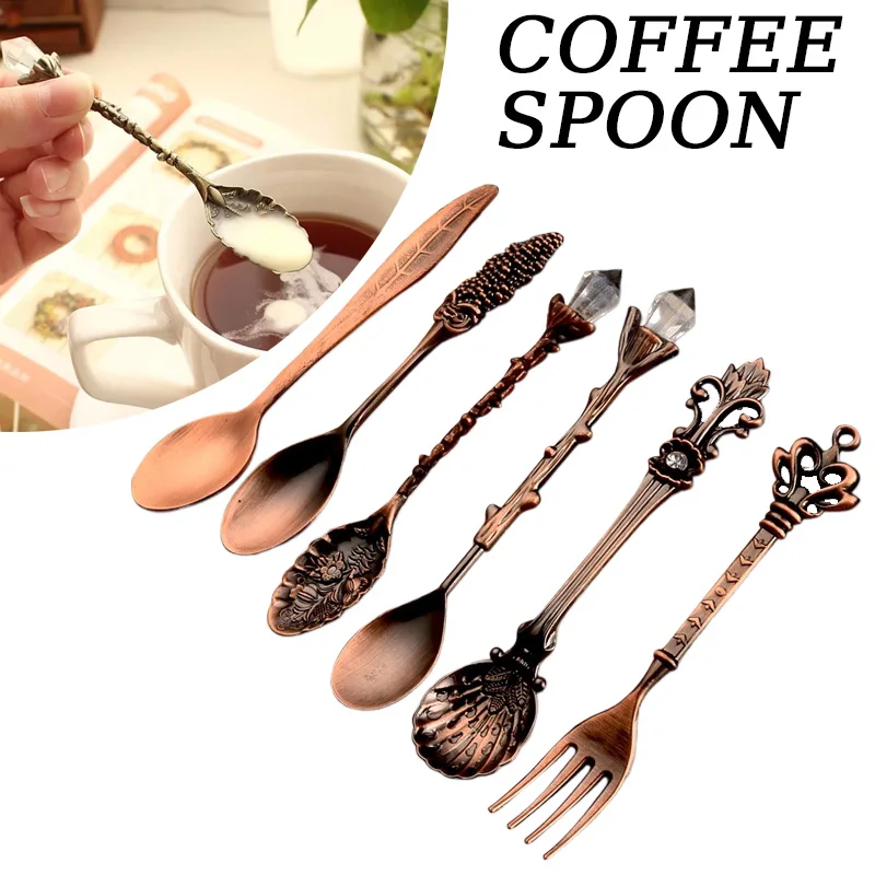 6pcs 세트 아이스크림 스푼 잼 스푼 디저트 스푼 아 - Vintage Collectible Spoons 리뷰 및 가격
