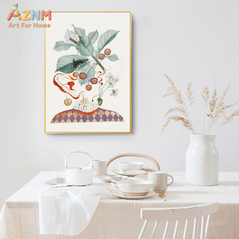 AZNM 초현실적인 식물 과일 그림 캔버스 벽 예술,  - Vintage Things Collection 리뷰 및 가격