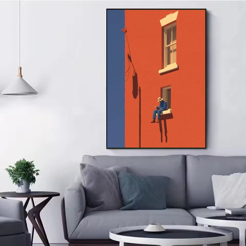빈티지 미니멀리스트 추상 따뜻한 햇살 그림 독서하는 사 - Vintage Things Collection 리뷰 및 가격