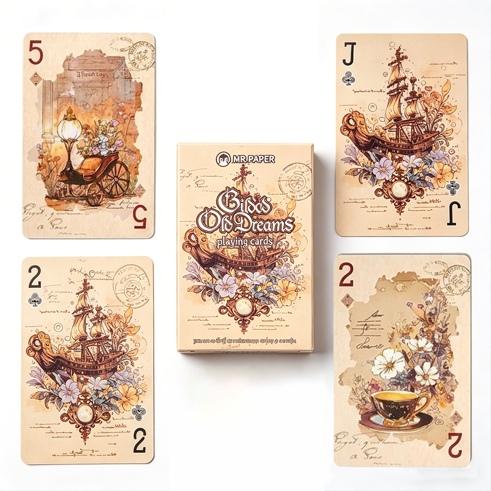 55pcs 빈티지 미적 플레잉 카드 (57*88mm)  - Vintage Collectible Playing Cards 리뷰 및 가격