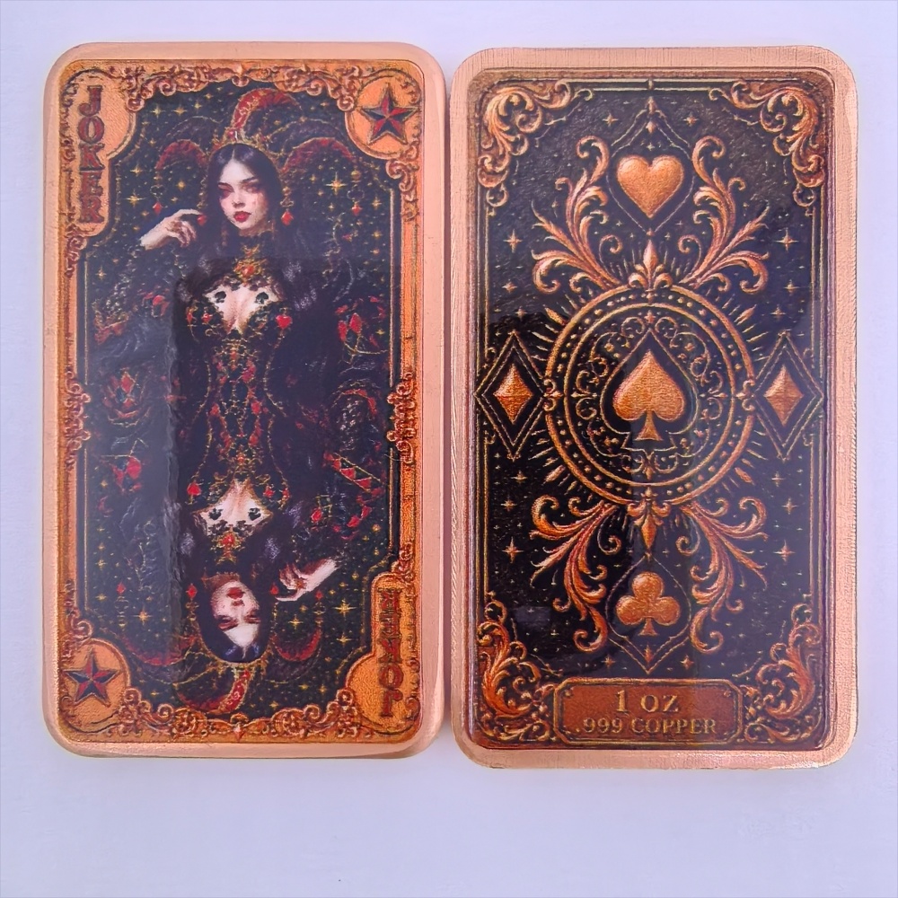 1온스 .999 순동 바 포커 카드 조커 빈티지 고딕  - Vintage Collectible Playing Cards 리뷰 및 가격