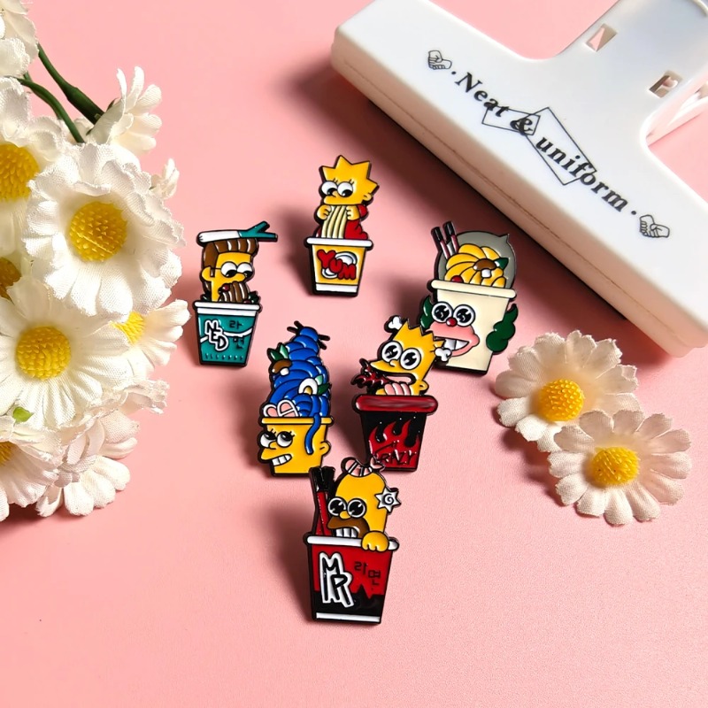 6pcs 세트 심슨 가족 귀여운 재미있는 배지 할로윈  - Vintage Items 리뷰 및 가격