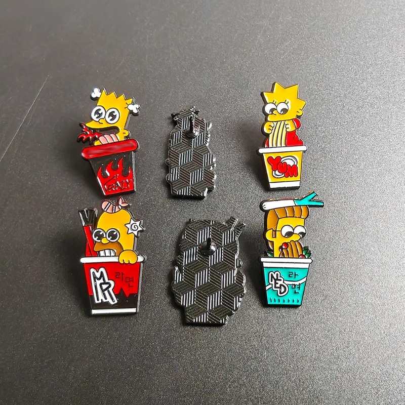 6pcs 세트 심슨 가족 귀여운 재미있는 배지 할로윈  - Vintage Items 리뷰 및 가격