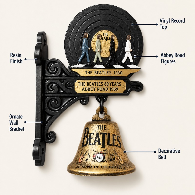 비틀즈 아비 로드 벽걸이 벨 레트로 바이닐 레코드 록  - Vintage Collectible Bells 리뷰 및 가격