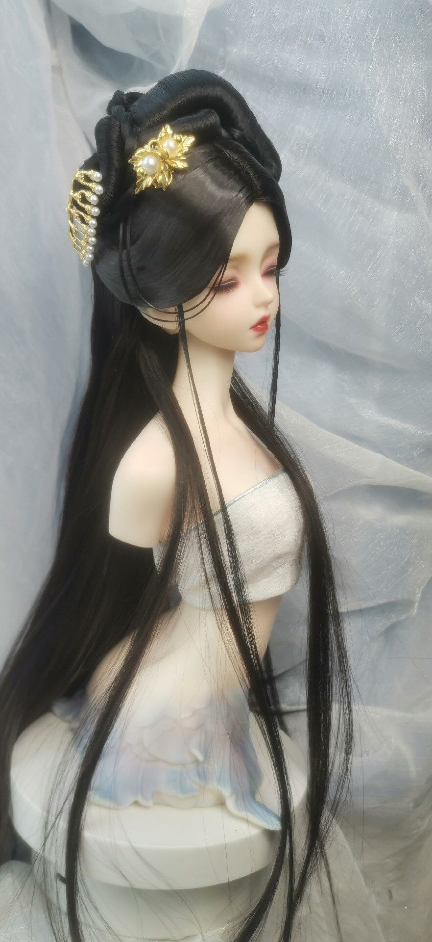 1/4 1/3 BJD 인형 가발 중국 한복 빈티지 롱  - Vintage Collectible And Vintage Dolls 리뷰 및 가격