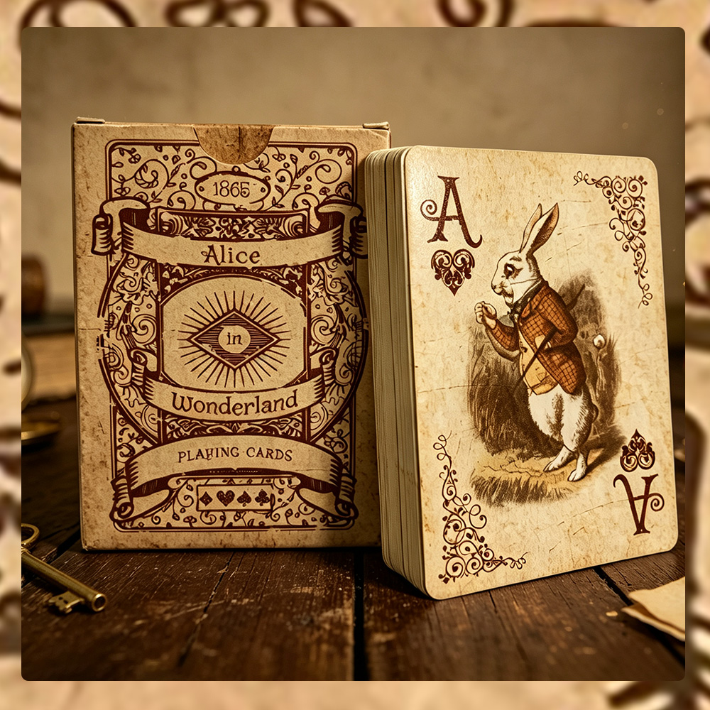 1세트/2세트 앨리스 빈티지 종이 포커. 원더랜드 시리 - Vintage Collectible Playing Cards 리뷰 및 가격