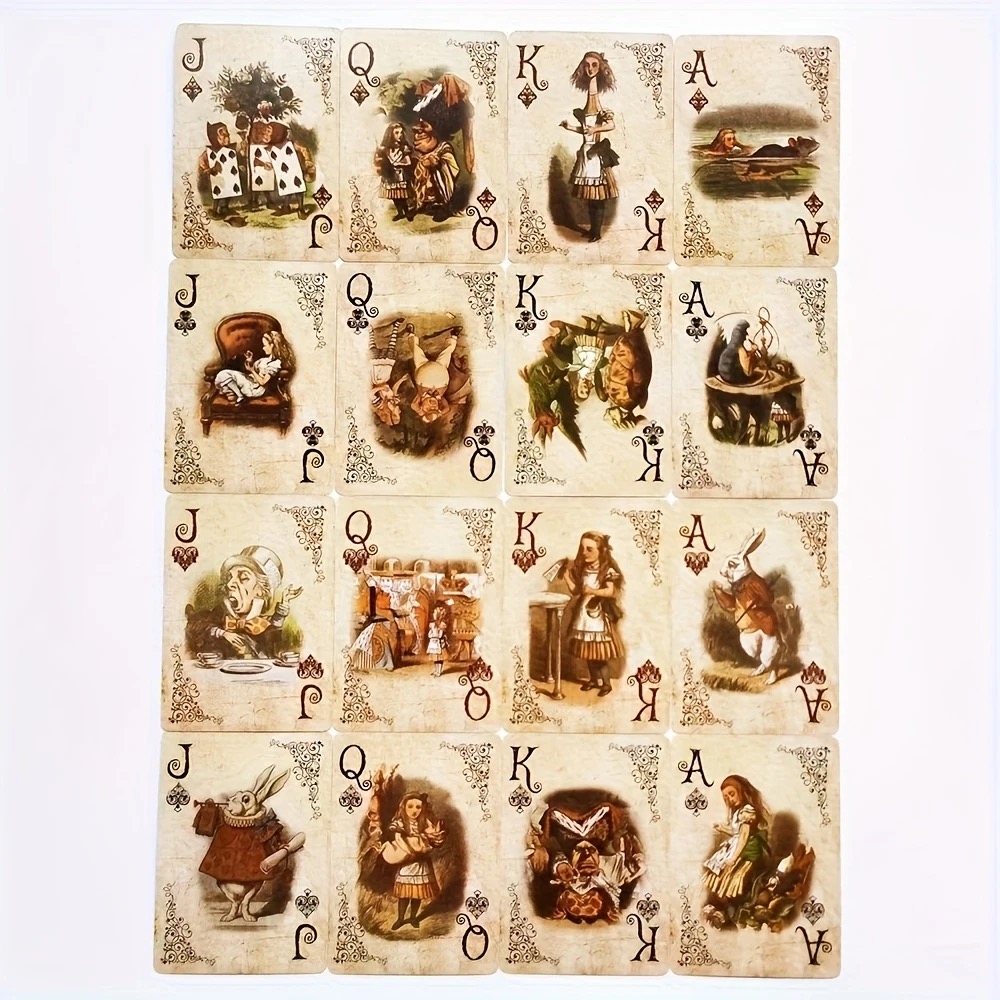 1세트/2세트 앨리스 빈티지 종이 포커. 원더랜드 시리 - Vintage Collectible Playing Cards 리뷰 및 가격