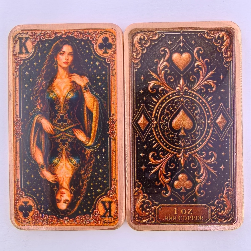 1온스 .999 순동 바 포커 카드 킹 클럽 블랙 헤어 - Vintage Collectible Playing Cards 리뷰 및 가격