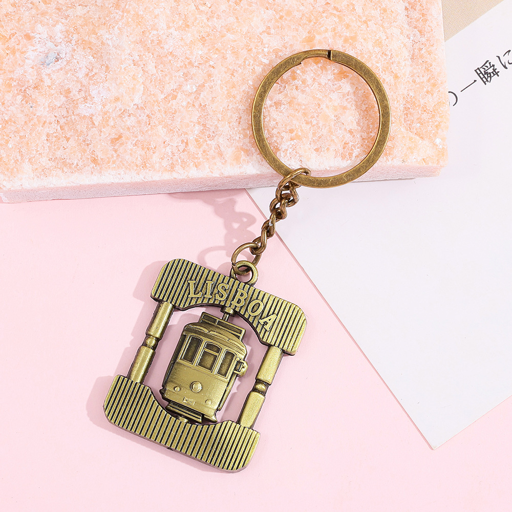 빈티지 트램 디자인 금속 열쇠고리 참 장식 도시 스타일 - Vintage Items 리뷰 및 가격