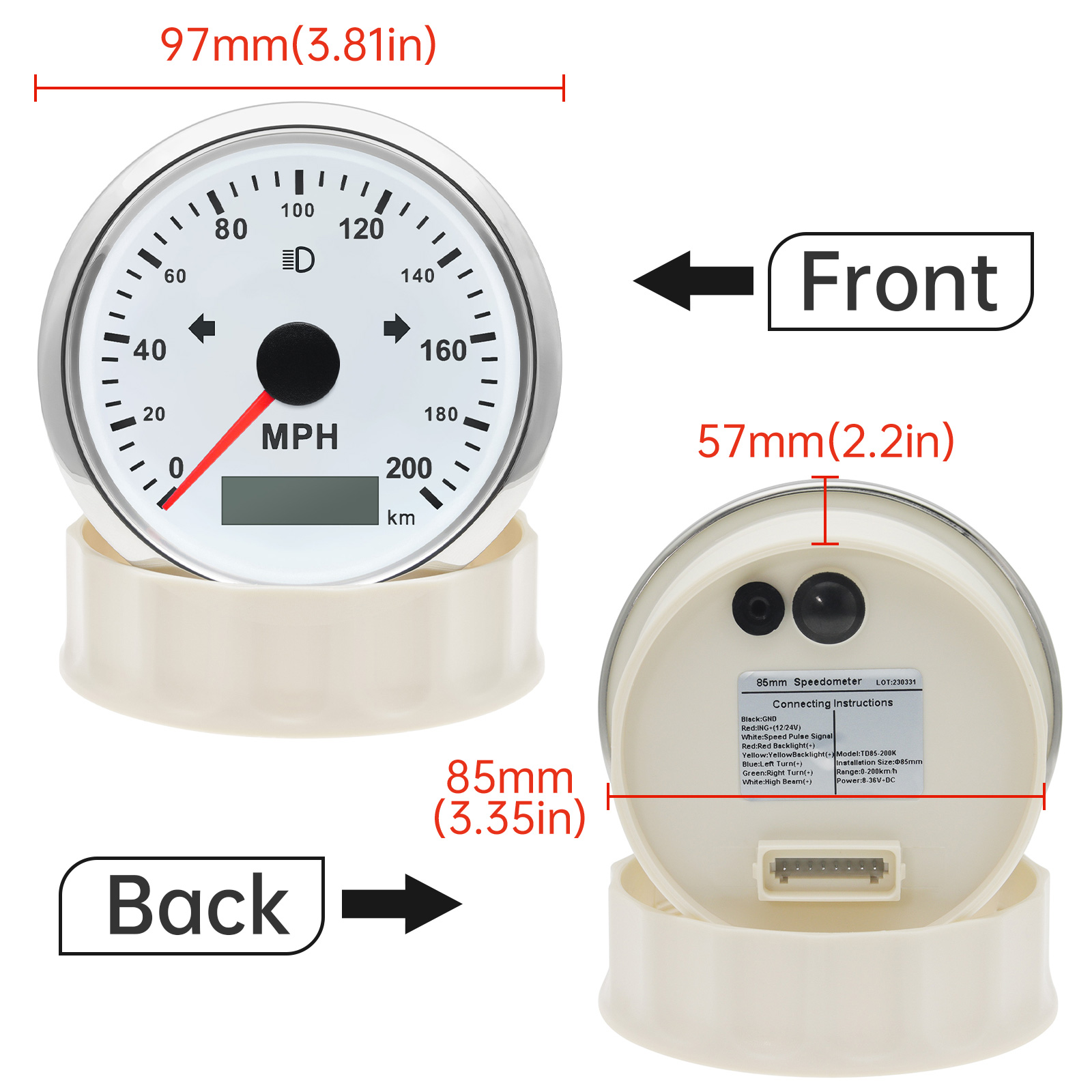 펄스 속도 계량기 주행 거리계 펄스 신호등, 디젤 가솔 - Analog Meter Gauge 리뷰 및 가격