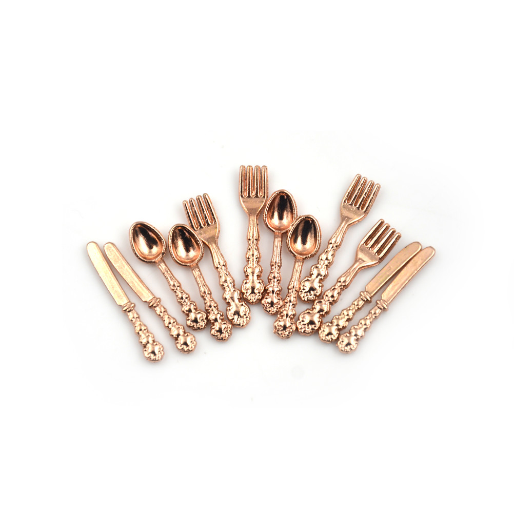 12Pcs 1:12 미니 빈티지 인형 집 미니어처 식기 - Vintage Collectible Spoons 리뷰 및 가격