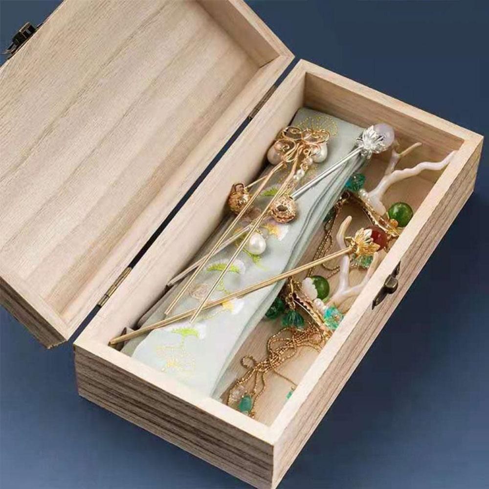 다목적 나무 선물 포장 상자 빈티지 플립 뚜껑 나무 케 - Vintage Collectible Show 리뷰 및 가격